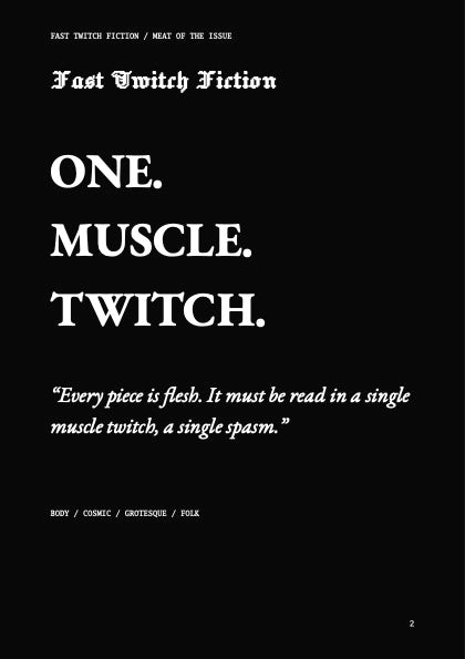 Fast Twitch Fiction - Issue 001 (PDF)